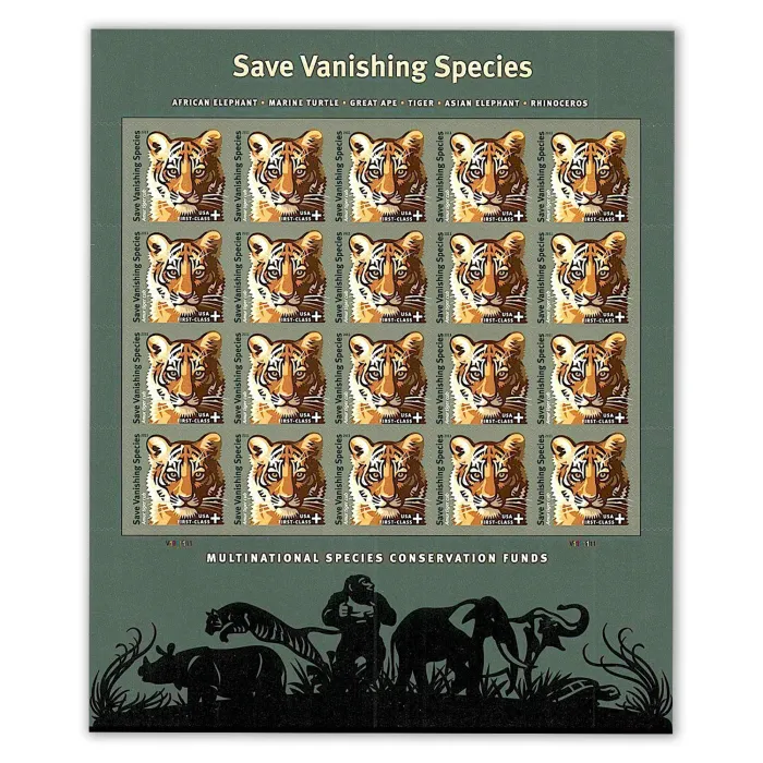 Save Vanishing Species Postcard Stamp 2011