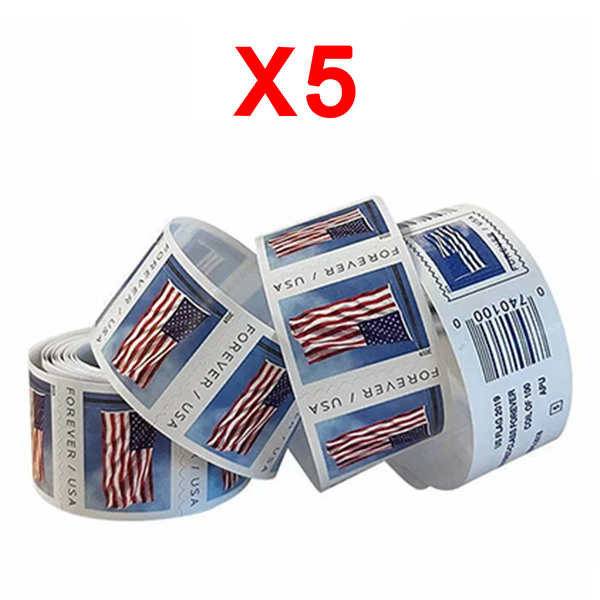 2019 U.S. Flag , 5 Rolls (500 Pcs)