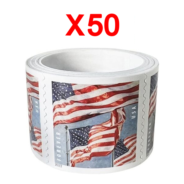2022 U.S. Flag , 50 Rolls (5000 Pcs)