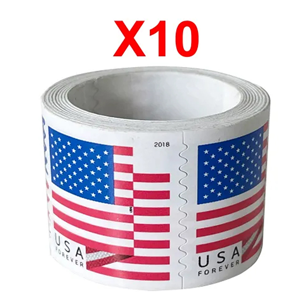 2018 U.S. Flag , 10 Rolls (1000 Pcs)