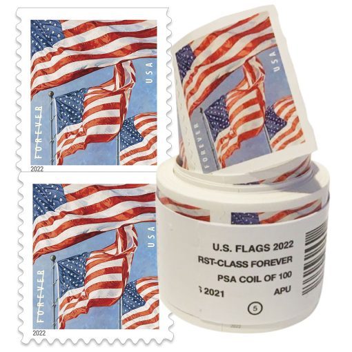 2022 U.S. Flag , 5 Rolls (500 Pcs)