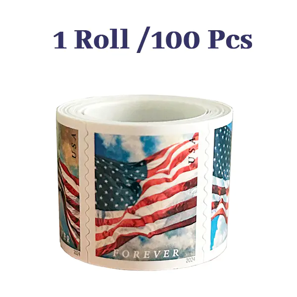 2024 U.S. Flag , 1Rolls (100 Pcs)