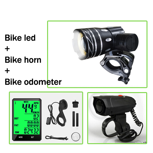 4 Mode USB Bike Light Lamp Bicycle Computer 3 Mode Horn Flashlight Cycle Bike Speedometer Led Front Lights Cycling Headlight