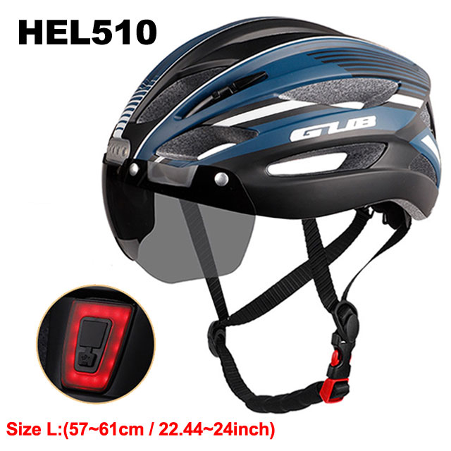 Light Cycling Helmet MTB Road Bicycle Helmet Front And Rear With Warning Light USB Rechargeable Electric Bicycle Helmet