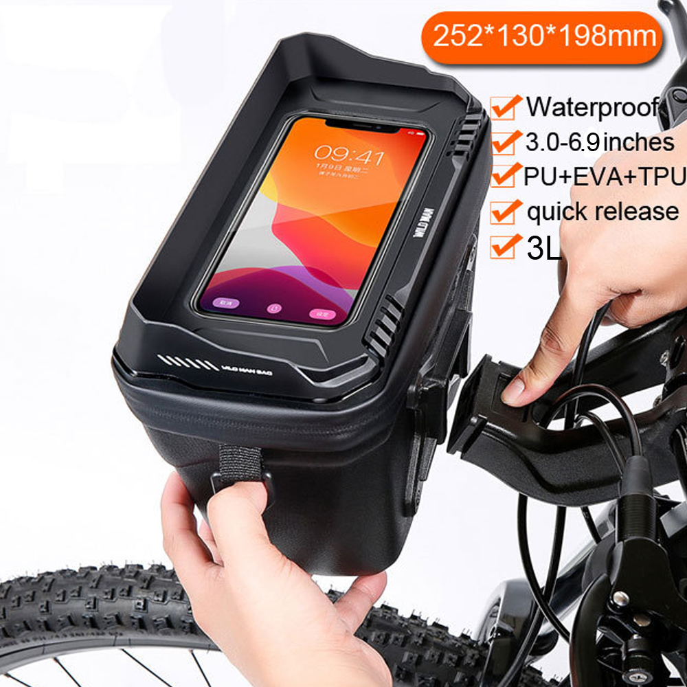 NEW  Bike Bag Big Capacity Waterproof Front Tube Cycling Bag MTB Handlebar Bag Front Trunk Pannier Pack Bike Accessories